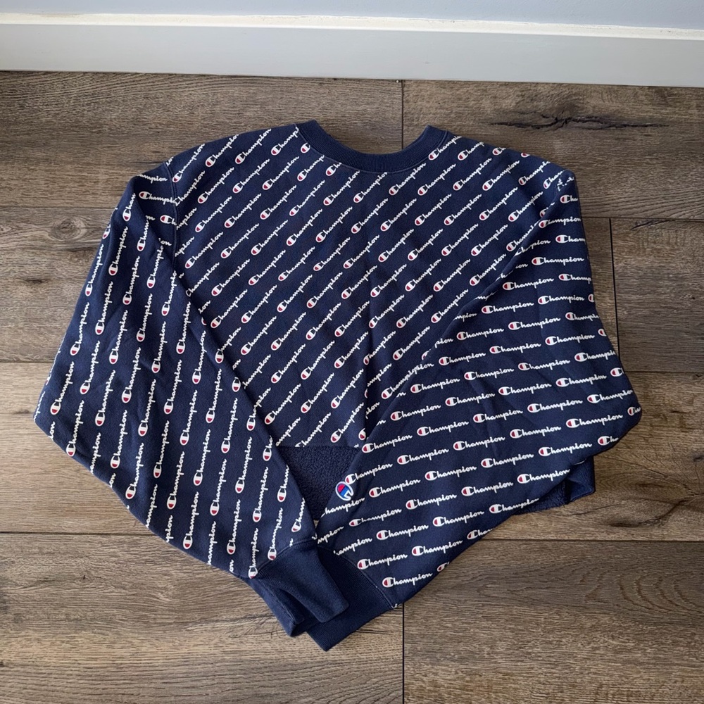 Champion Womens Cropped Sweatshirt Size L